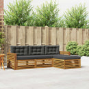 Udendørs sofagruppe Naturlig og Antracit 257,5 x 162,5 x 73 cm