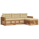 Udendørs sofagruppe Naturlig og Beige 257,5 x 162,5 x 73 cm