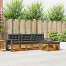 Udendørs sofagruppe Naturlig og Antracit 249,5 x 162,5 x 73 cm