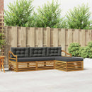 Udendørs sofagruppe Naturlig og Antracit 245,5 x 162,5 x 73 cm