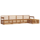 Udendørs sofagruppe 5 pcs Naturfarvet