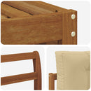 Udendørs sofagruppe med pude 5 pcs Naturlig og Beige