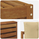 Udendørs sofagruppe med pude 5 pcs Naturlig og Beige