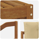 Udendørs sofagruppe med pude 5 pcs Naturlig og Beige