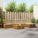 Udendørs sofagruppe med pude 6 pcs Naturlig og Beige
