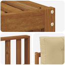 Udendørs sofagruppe med pude 6 pcs Naturlig og Beige