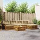 Udendørs sofagruppe med pude 6 pcs Naturlig og Beige