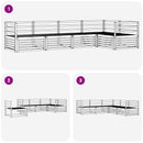 Udendørs sofagruppe 5 pcs Naturfarvet