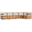 Udendørs sofagruppe 5 pcs Naturfarvet