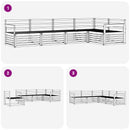 Udendørs sofagruppe 5 pcs Naturfarvet