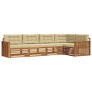 Udendørs sofagruppe med pude 5 pcs Naturlig og Beige