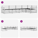 Udendørs sofagruppe 5 pcs Naturfarvet