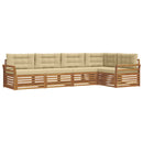Udendørs sofagruppe med pude 5 pcs Naturlig og Beige