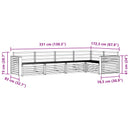 Udendørs sofagruppe 5 pcs Naturfarvet