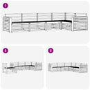 Udendørs sofagruppe 5 pcs Naturfarvet