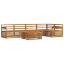 Udendørs sofagruppe 6 pcs Naturfarvet
