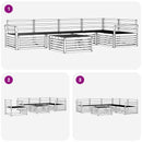 Udendørs sofagruppe 6 pcs Naturfarvet