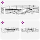 Udendørs sofagruppe 6 pcs Naturfarvet