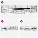 Udendørs sofagruppe 6 pcs Naturfarvet
