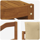 Udendørs sofagruppe med pude 6 pcs Naturlig og Beige