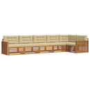 Udendørs sofagruppe med pude 6 pcs Naturlig og Beige
