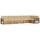 Udendørs sofagruppe med pude 6 pcs Naturlig og Beige