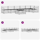 Udendørs sofagruppe 7 pcs Naturfarvet