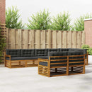 Udendørs sofagruppe med pude 8 pcs Naturlig og Antracit
