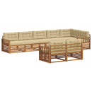 Udendørs sofagruppe med pude 8 pcs Naturlig og Beige