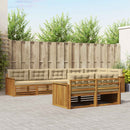 Udendørs sofagruppe med pude 8 pcs Naturlig og Beige