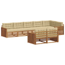 Udendørs sofagruppe med pude 8 pcs Naturlig og Beige