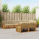 Udendørs sofagruppe med pude 8 pcs Naturlig og Beige