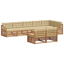 Udendørs sofagruppe med pude 8 pcs Naturlig og Beige