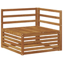 Udendørs sofagruppe 9 pcs Naturfarvet Massivt Akacietræ