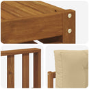 Udendørs sofagruppe med pude 7 pcs Naturlig og Beige