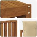 Udendørs sofagruppe med pude 7 pcs Naturlig og Beige