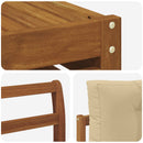 Udendørs sofagruppe med pude 7 pcs Naturlig og Beige