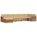 Udendørs sofagruppe med pude 7 pcs Naturlig og Beige