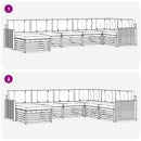 Udendørs sofagruppe med pude 7 pcs Naturlig og Beige