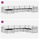 Udendørs sofagruppe 7 pcs Naturfarvet