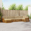 Udendørs sofagruppe med pude 7 pcs Naturlig og Beige