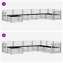 Udendørs sofagruppe 7 pcs Naturfarvet