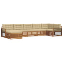 Udendørs sofagruppe med pude 7 pcs Naturlig og Beige