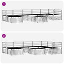 Udendørs sofagruppe 8 pcs Naturfarvet