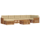 Udendørs sofagruppe med pude 8 pcs Naturlig og Beige