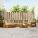 Udendørs sofagruppe med pude 8 pcs Naturlig og Beige