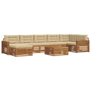 Udendørs sofagruppe med pude 8 pcs Naturlig og Beige