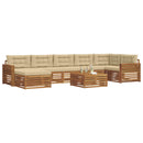 Udendørs sofagruppe med pude 8 pcs Naturlig og Beige
