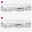 Udendørs sofagruppe med pude 8 pcs Naturlig og Beige