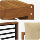 Udendørs sofagruppe med pude 8 pcs Naturlig og Beige